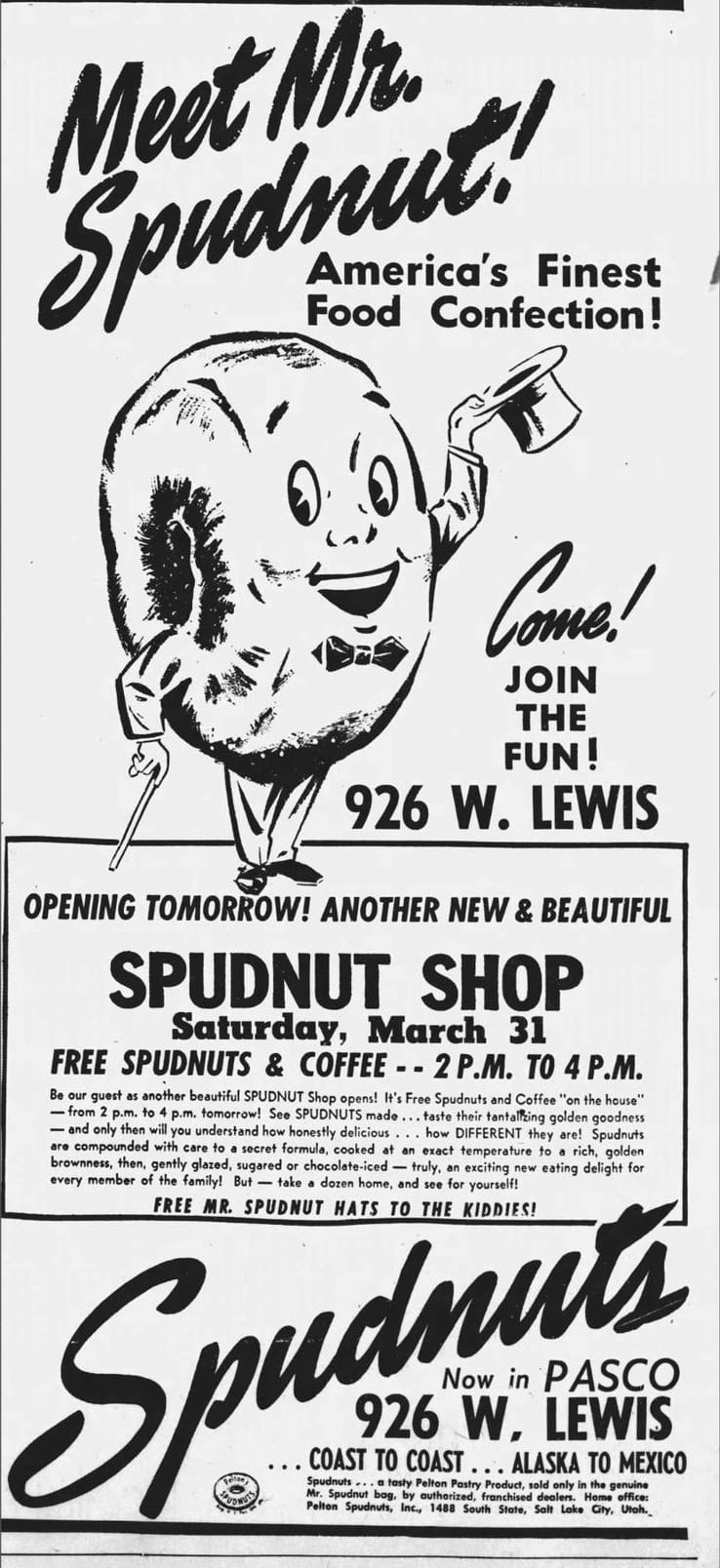 vintage-sign vintage Spudnuts sign