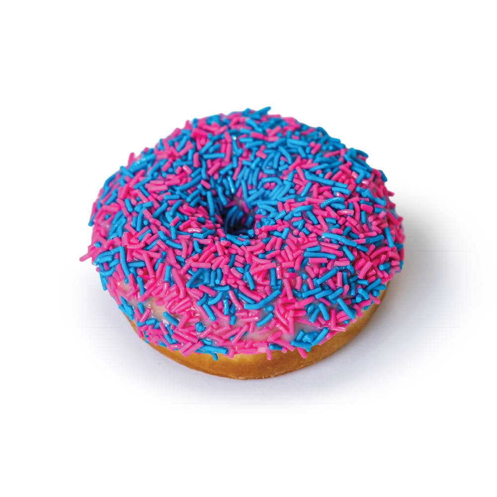 Raised-Vanilla-Frosted-&-Sprinkle raised vanilla frosted & sprinkle
