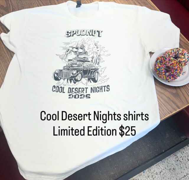 Our cool desert night shirts are hot off the presses. Pick one up while supplies last! $25